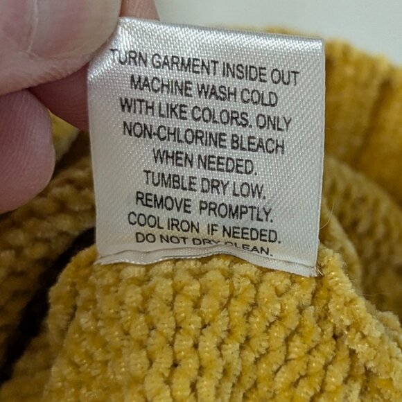 Social Scene Size Small Mustard Yellow Cropped Chenille Sweater - Picture 8 of 9